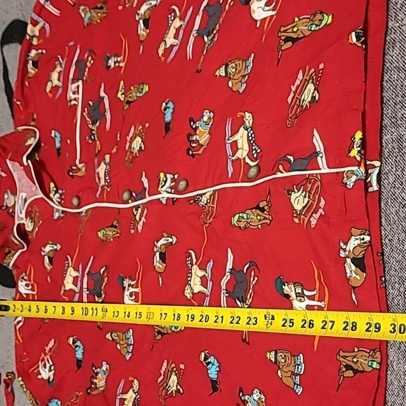 OLD NAVY Pajamas, XXL, 2018 Dogs, Red, 2pc, Top & Pants, Flannel - Picture 11 of 16